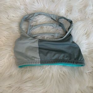jo and jax green grey sports bra xs